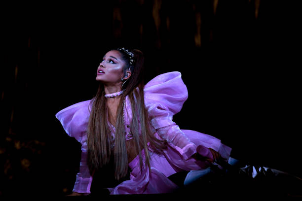 Ariana Grande performs onstage during Ariana Grande Sweetener World Tour at Staples Center on May 07, 2019 in Los Angele