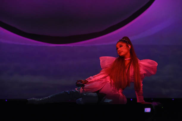 Ariana Grande performs onstage during Ariana Grande Sweetener World Tour at Staples Center on May 07, 2019 in Los Angele