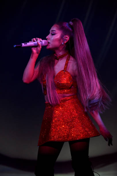 Ariana Grande performs onstage during Ariana Grande Sweetener World Tour at Staples Center on May 07, 2019 in Los Angele