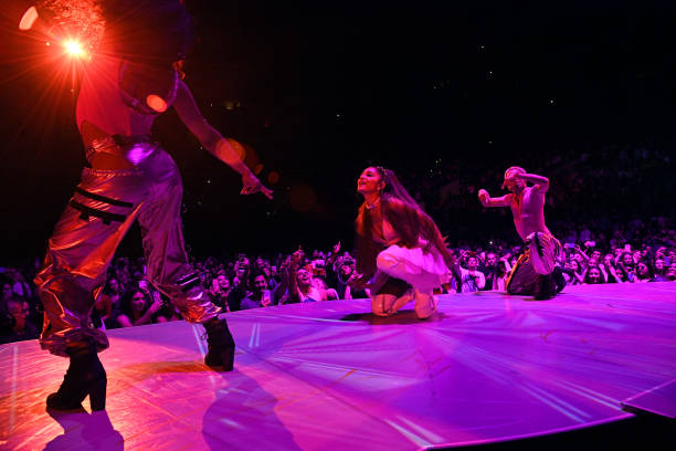 Ariana Grande performs onstage during Ariana Grande Sweetener World Tour at Staples Center on May 07, 2019 in Los Angele