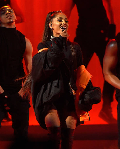 Ariana Grande performs onstage during her "Dangerous Woman" tour at Madison Square Garden on February 23, 2017 in New Yo
