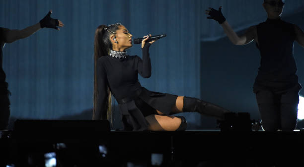 Ariana Grande performs onstage during her "Dangerous Woman" tour at Madison Square Garden on February 23, 2017 in New Yo