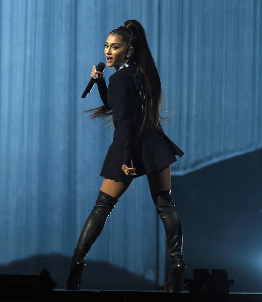 Ariana Grande performs onstage during her "Dangerous Woman" tour at Madison Square Garden on February 23, 2017 in New Yo