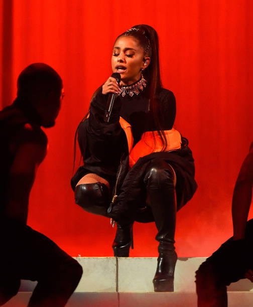 Ariana Grande performs onstage during her "Dangerous Woman" tour at Madison Square Garden on February 23, 2017 in New Yo