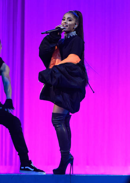 Ariana Grande performs onstage during her "Dangerous Woman" tour at Madison Square Garden on February 23, 2017 in New Yo