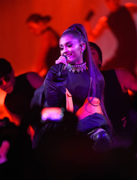 Ariana Grande performs onstage during her "Dangerous Woman" tour at Madison Square Garden on February 23, 2017 in New Yo