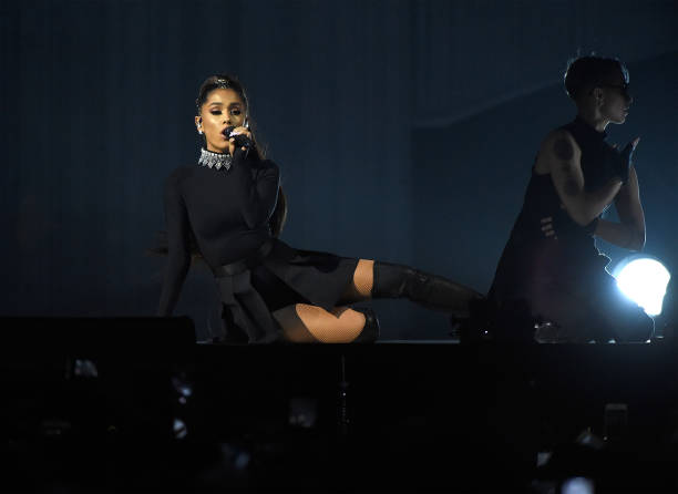 Ariana Grande performs onstage during her "Dangerous Woman" tour at Madison Square Garden on February 23, 2017 in New Yo