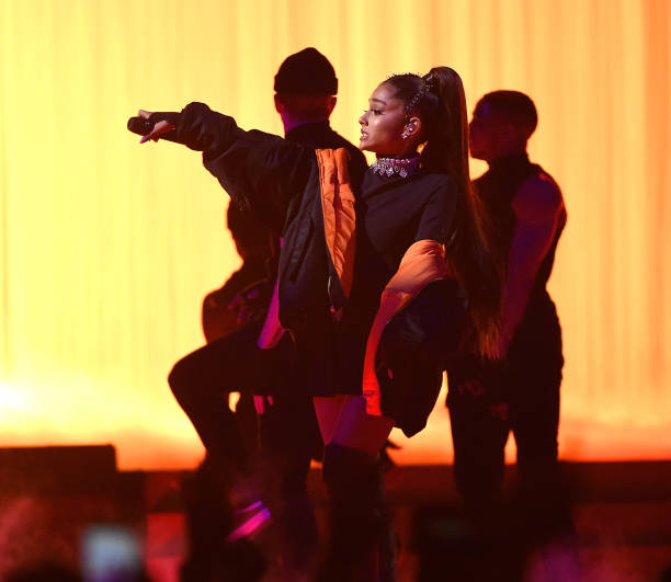 Ariana Grande performs onstage during her "Dangerous Woman" tour at Madison Square Garden on February 23, 2017 in New Yo