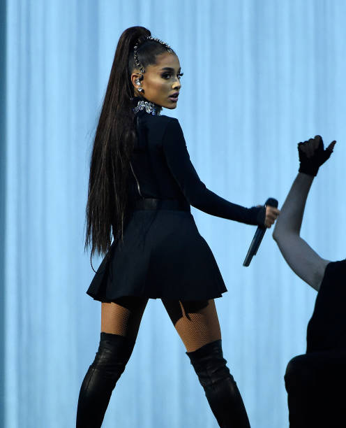 Ariana Grande performs onstage during her "Dangerous Woman" tour at Madison Square Garden on February 23, 2017 in New Yo