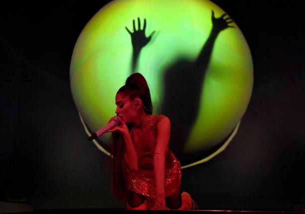 Ariana Grande performs onstage during her "Sweetener World Tour" at Madison Square Garden on June 18, 2019 in New York C