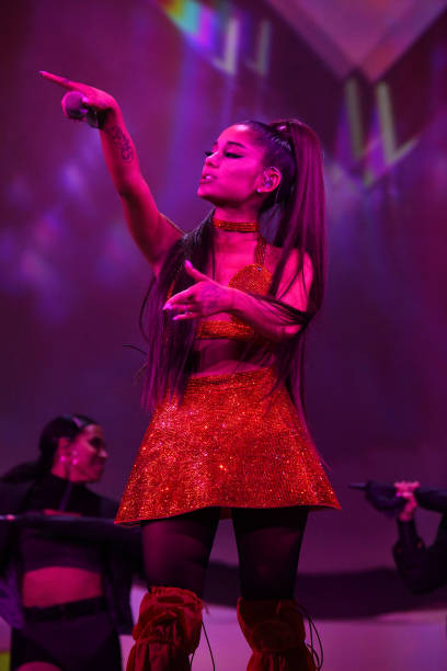 Ariana Grande performs onstage during her "Sweetener World Tour" at Madison Square Garden on June 18, 2019 in New York C