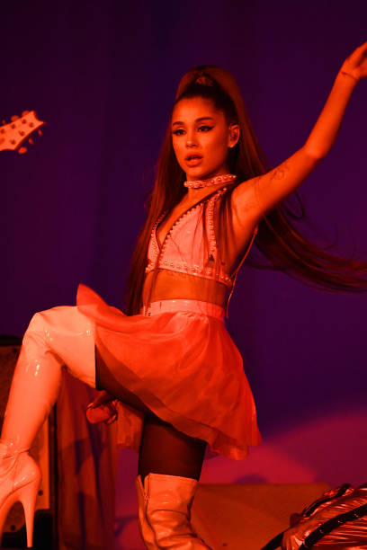 Ariana Grande performs onstage during her "Sweetener World Tour" at Madison Square Garden on June 18, 2019 in New York C