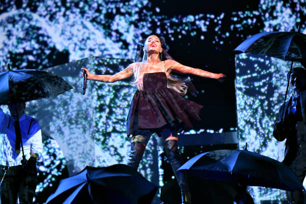 Ariana Grande performs onstage during the 2018 Billboard Music Awards at MGM Grand Garden Arena on May 20, 2018 in Las V