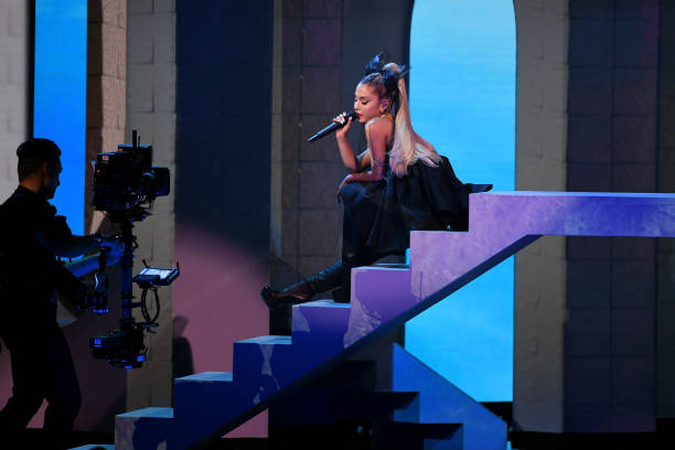 Ariana Grande performs onstage during the 2018 Billboard Music Awards at MGM Grand Garden Arena on May 20, 2018 in Las V