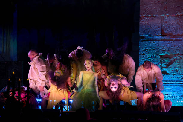 Ariana Grande performs onstage during The 2024 Met Gala Celebrating "Sleeping Beauties: Reawakening Fashion" at The Metr