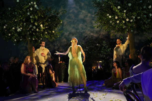 Ariana Grande performs onstage during The 2024 Met Gala Celebrating "Sleeping Beauties: Reawakening Fashion" at The Metropolitan Museum of Art on May 06, 2024 in New York City. — frame 164/236 (612×408)