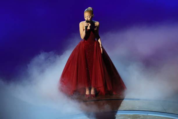 Ariana Grande performs onstage during the 97th Annual Oscars at Dolby Theatre on March 02, 2025 in Hollywood, California