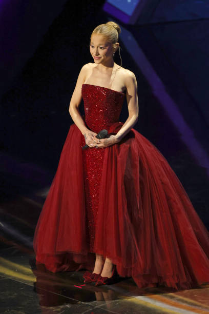 Ariana Grande performs onstage during the 97th Annual Oscars at Dolby Theatre on March 02, 2025 in Hollywood, California