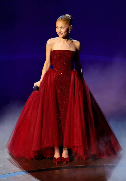 Ariana Grande performs onstage during the 97th Annual Oscars at Dolby Theatre on March 02, 2025 in Hollywood, California