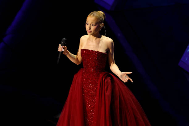 Ariana Grande performs onstage during the 97th Annual Oscars at Dolby Theatre on March 02, 2025 in Hollywood, California
