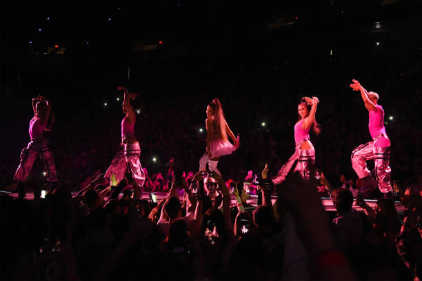Ariana Grande performs onstage during the Sweetener World Tour - Opening Night at Times Union Center on March 18, 2019 in Albany, New York. (612×407)