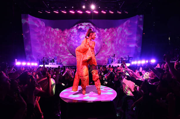 Ariana Grande performs onstage during the Sweetener World Tour - Opening Night at Times Union Center on March 18, 2019 i