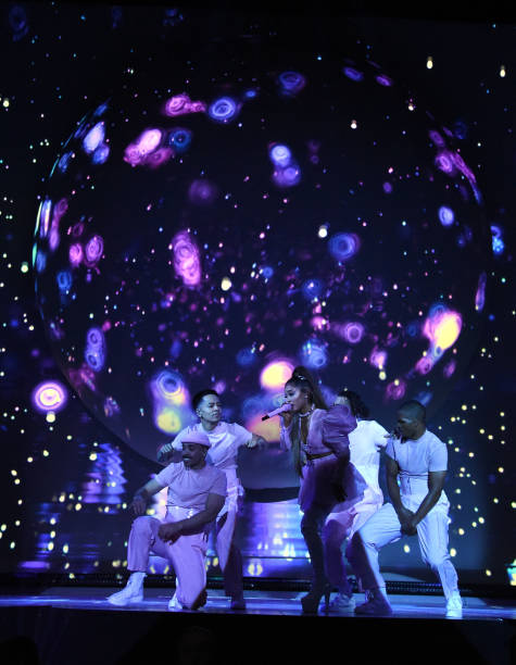Ariana Grande performs onstage during the Sweetener World Tour - Opening Night at Times Union Center on March 18, 2019 in Albany, New York. (475×612)