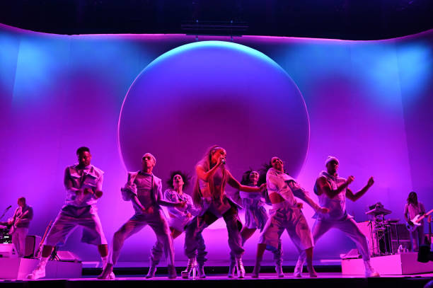 Ariana Grande performs onstage during the Sweetener World Tour - Opening Night at Times Union Center on March 18, 2019 in Albany, New York. (612×407)