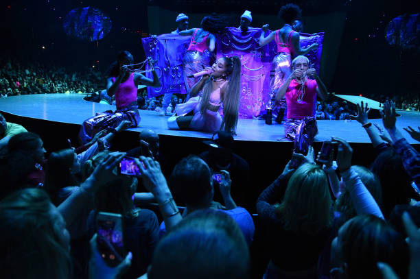 Ariana Grande performs onstage during the Sweetener World Tour - Opening Night at Times Union Center on March 18, 2019 in Albany, New York. (612×407)