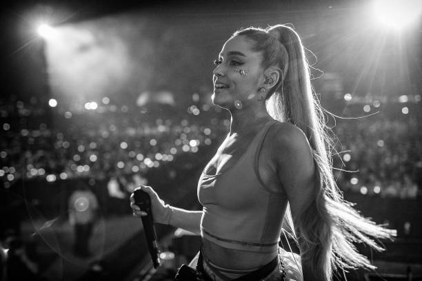 Ariana Grande performs with Kygo onstage during the 2018 Coachella Valley Music And Arts Festival at the Empire Polo Field on April 20, 2018 in Indio, California. — frame 5/19 (612×408)