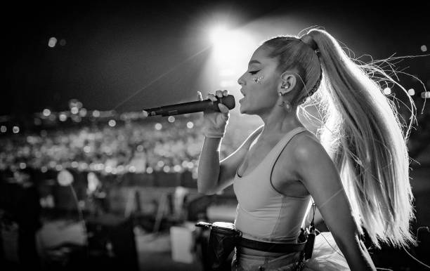 Ariana Grande performs with Kygo onstage during the 2018 Coachella Valley Music And Arts Festival at the Empire Polo Field on April 20, 2018 in Indio, California. — frame 1/19 (612×386)
