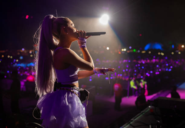 Ariana Grande performs with Kygo onstage during the 2018 Coachella Valley Music And Arts Festival at the Empire Polo Field on April 20, 2018 in Indio, California. — frame 6/19 (612×425)