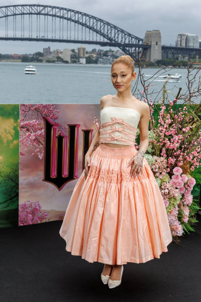 Ariana Grande poses for a photocall for the Australian premiere of "Wicked" at on November 05, 2024 in Sydney, Australia