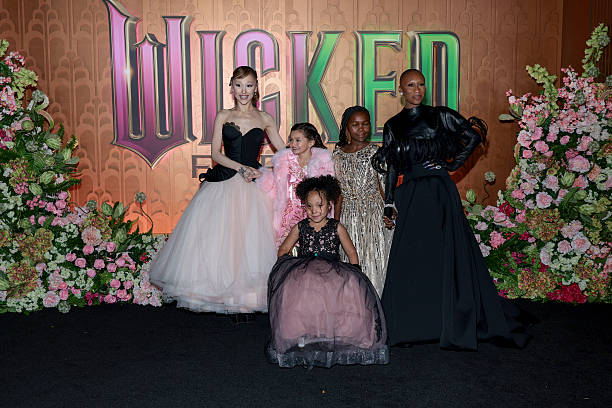 Ariana Grande, Scarlett Spears, Karis Musongole, Cesily Collette Taylor and Cynthia Erivo attend as Universal Pictures proudly presents the WICKED FOR GOOD US Premiere on November 17, 2025 in New York City. — frame 80/124 (612×408)