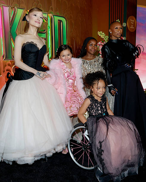 Ariana Grande, Scarlett Spears, Karis Musongole, Cesily Collette Taylor and Cynthia Erivo attend as Universal Pictures proudly presents the WICKED FOR GOOD US Premiere on November 17, 2025 in New York City. (490×612)