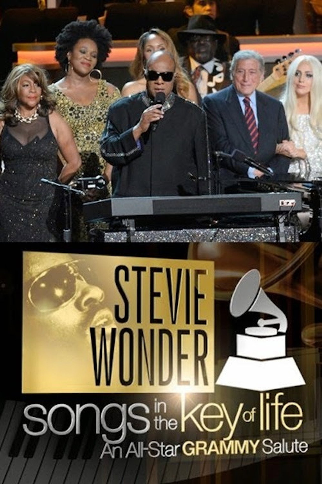 Stevie Wonder: Songs in the Key of Life - An All-Star Grammy Salute — Official Poster (2015) (Ariana Grande as Self) (500×750)
