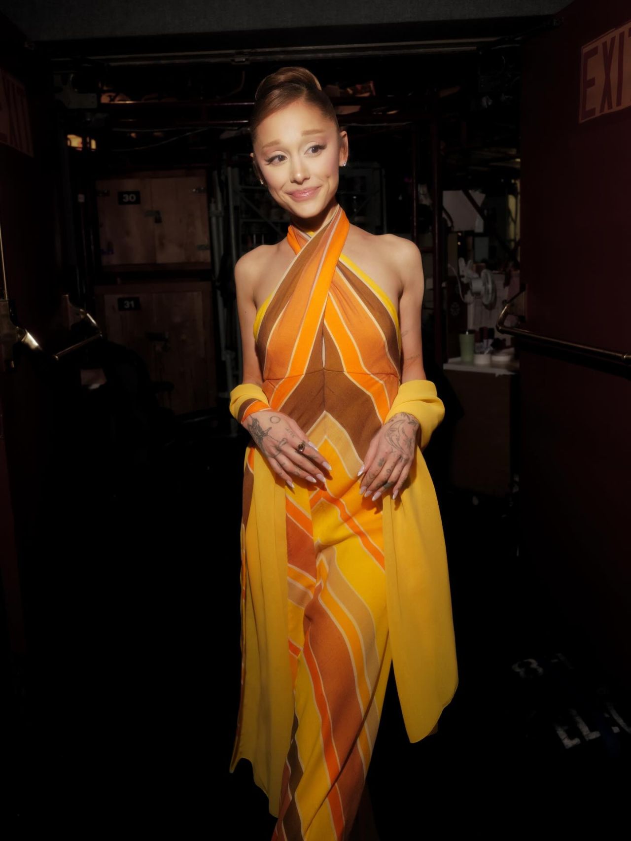 Ariana Grande Wears Bob Mackie Chevron Gown In New Photoshoot (1280×1706)