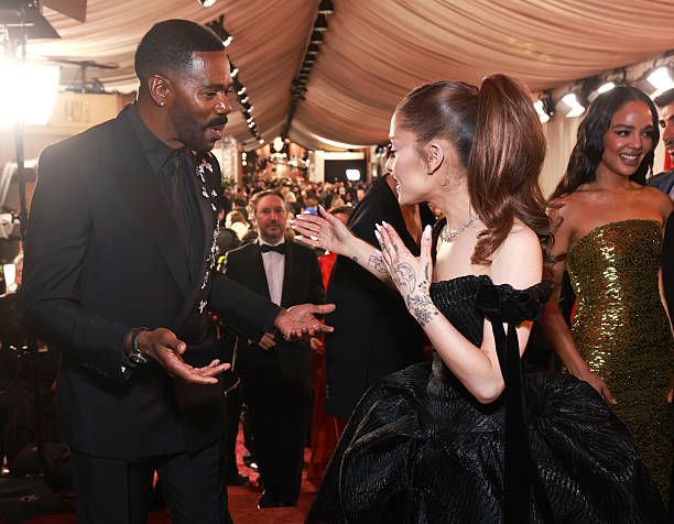 Colman Domingo and Ariana Grande at the 83rd Annual Golden Globes held at The Beverly Hilton on January 11, 2026 in Beverly Hills, California. — frame 67/147 (612×476)