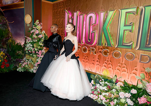 Cynthia Erivo and Ariana Grande attend as Universal Pictures proudly presents the WICKED FOR GOOD US Premiere on Novembe