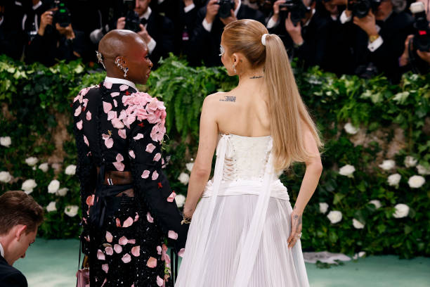 Cynthia Erivo and Ariana Grande attend the 2024 Costume Institute Benefit for "Sleeping Beauties: Reawakening Fashion" at The Metropolitan Museum of Art on May 06, 2024 in New York City. — frame 9/21 (612×408)