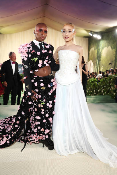 Cynthia Erivo and Ariana Grande attend The 2024 Met Gala Celebrating "Sleeping Beauties: Reawakening Fashion" at The Met