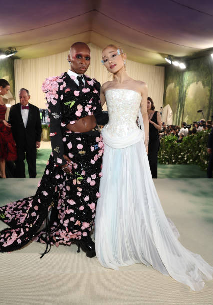 Cynthia Erivo and Ariana Grande attend The 2024 Met Gala Celebrating "Sleeping Beauties: Reawakening Fashion" at The Met