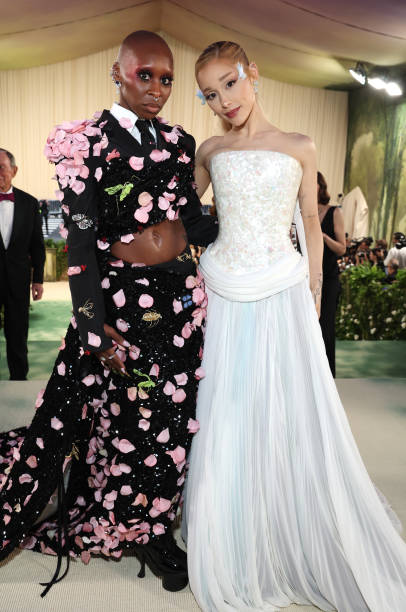 Cynthia Erivo and Ariana Grande attend The 2024 Met Gala Celebrating "Sleeping Beauties: Reawakening Fashion" at The Met