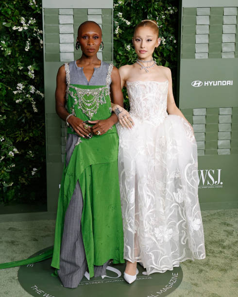 Cynthia Erivo and Ariana Grande attend the 2024 WSJ Magazines Innovator Awards at Museum of Modern Art on October 29, 20