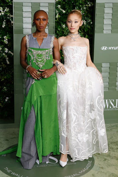 Cynthia Erivo and Ariana Grande attend the 2024 WSJ Magazines Innovator Awards at Museum of Modern Art on October 29, 2024 in New York City. (408×612)