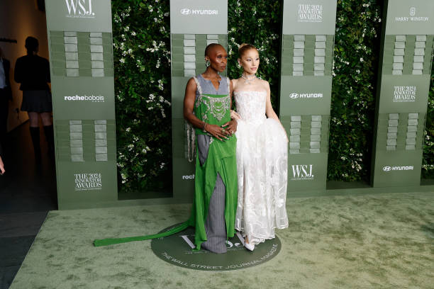 Cynthia Erivo and Ariana Grande attend the 2024 WSJ Magazines Innovator Awards at Museum of Modern Art on October 29, 2024 in New York City. (612×408)