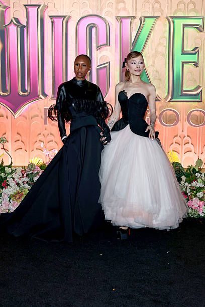 Cynthia Erivo and Ariana Grande attend the "Wicked: For Good!" New York Premiere at David Geffen Hall on November 17, 2025 in New York City. (408×612)
