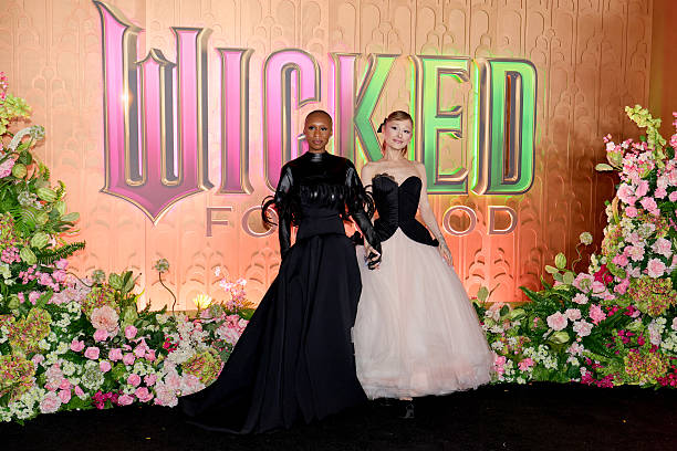 Cynthia Erivo and Ariana Grande attend the "Wicked: For Good!" New York Premiere at David Geffen Hall on November 17, 2025 in New York City. (612×408)