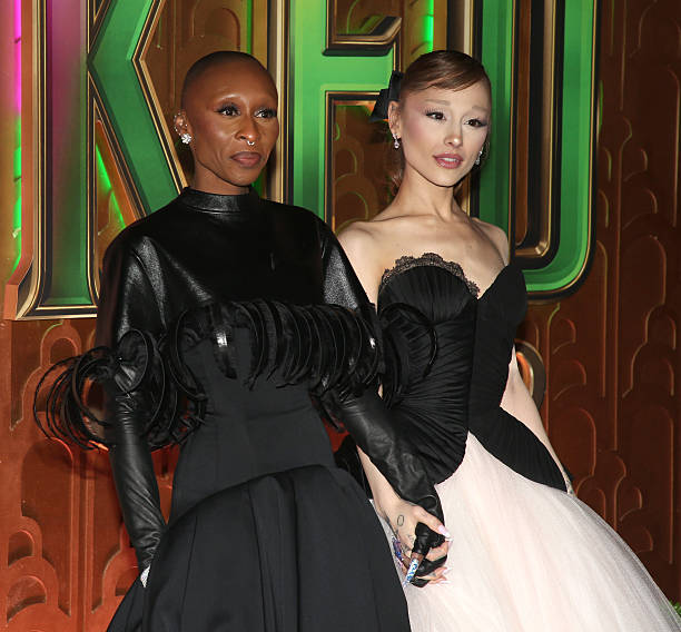 Cynthia Erivo and Ariana Grande attend "Wicked: For Good!"New York Premiere at David Geffen Hall on November 17, 2025 in