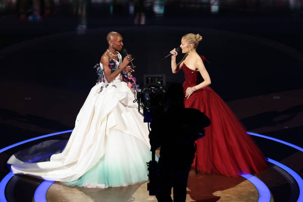 Cynthia Erivo, Ariana Grande at the 97th Oscars held at the Dolby Theatre on March 2, 2025 in Hollywood, California. — frame 48/93 (612×408)